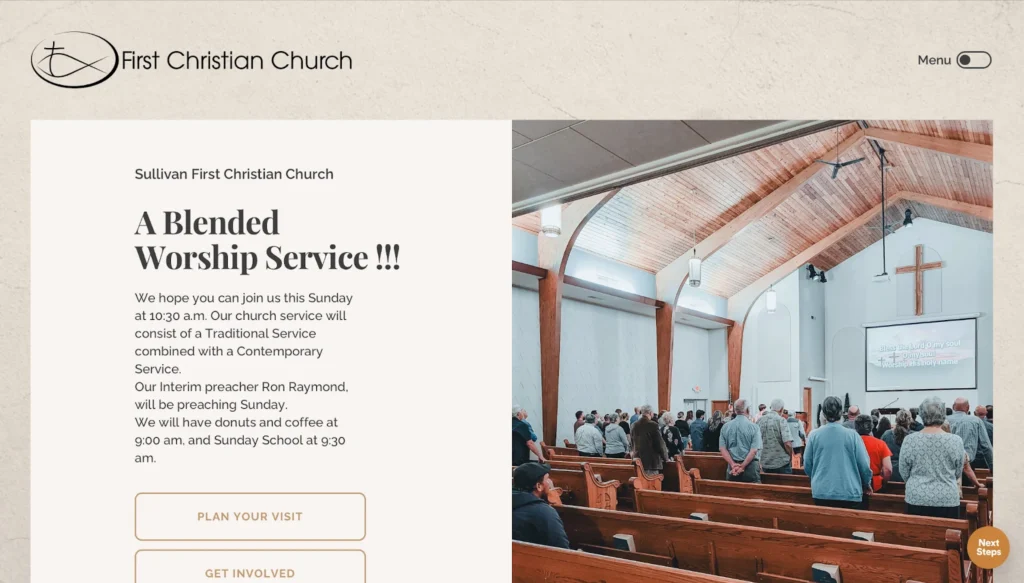 First Christian Church homepage