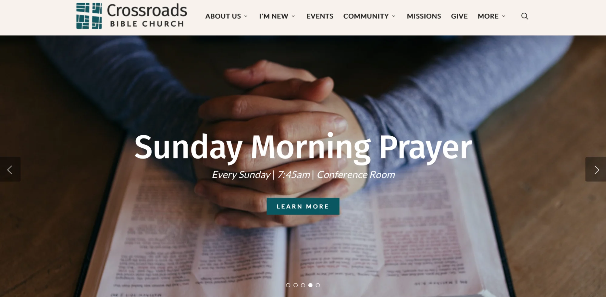 Crossroads Bible Churchin etusivu