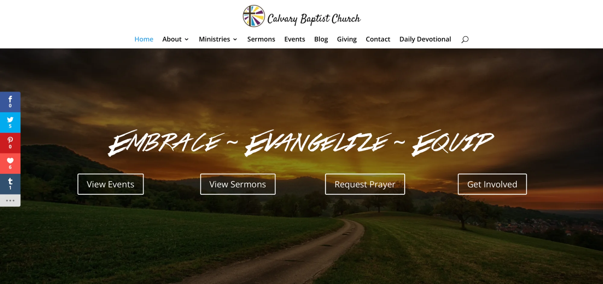 Calvary Baptist Churchin etusivu