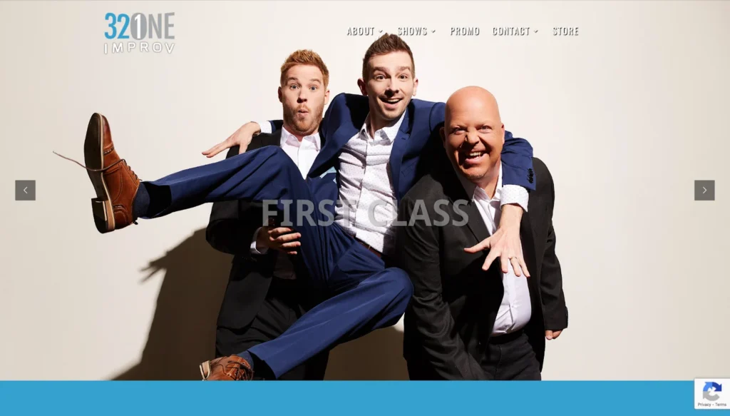 321 Improv homepage screenshot