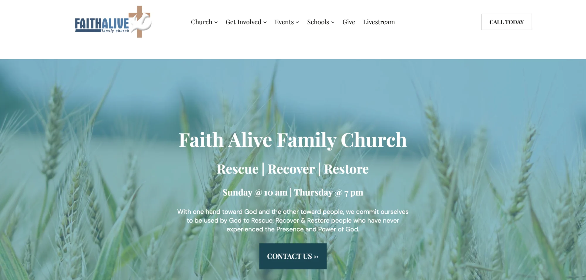 Faith Alive Family Churchin etusivu