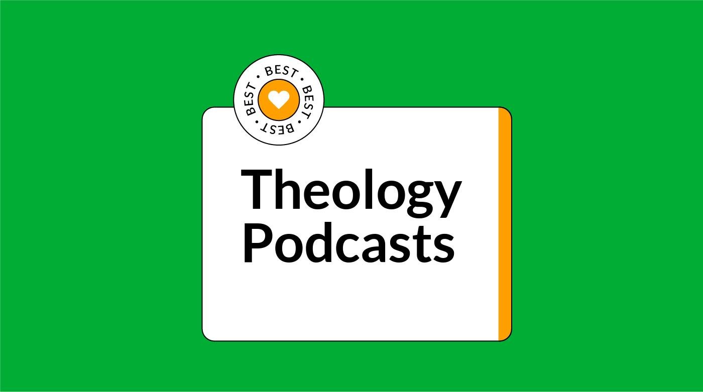 theology podcast text on a green background