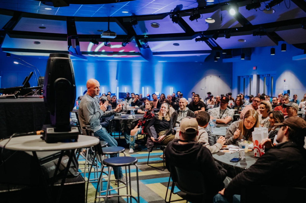 A keynote session at the FILO Conference