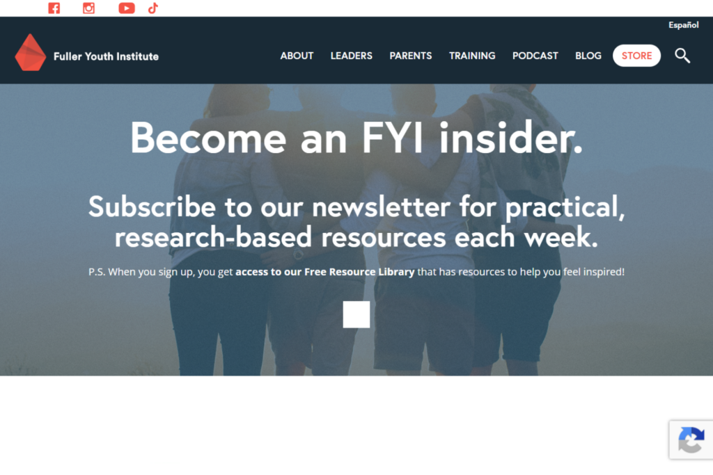 FYI signup page promoting research-based resources