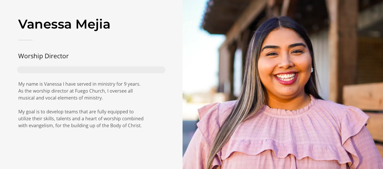 Vanessa Mejia bio screenshot