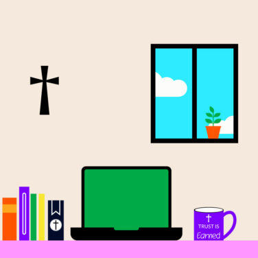 a pastors desk showing the importance of bookkeeping for churches
