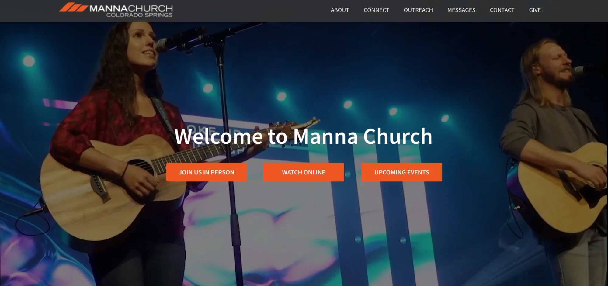 Manna Church -kotisivu