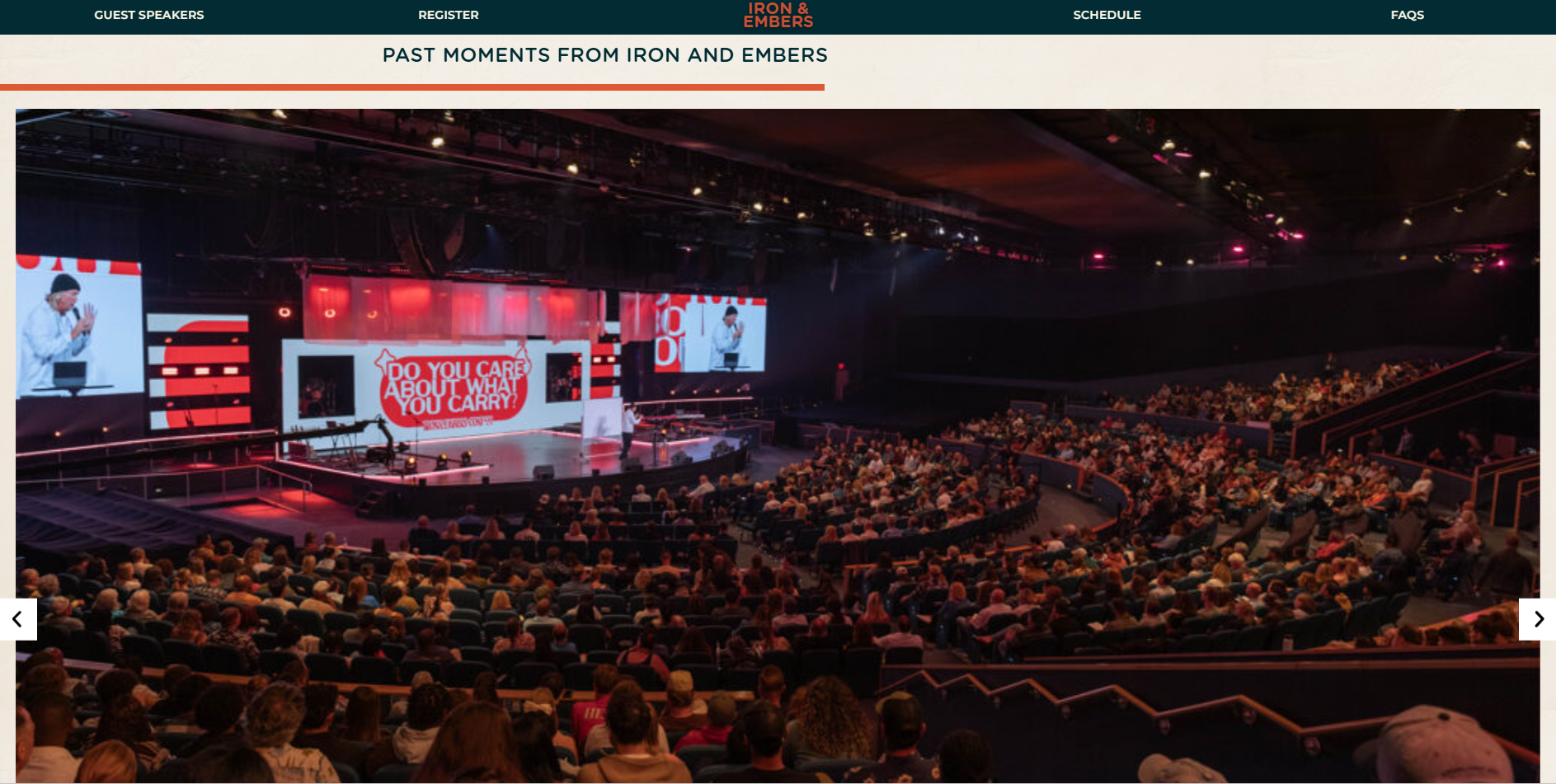 Iron and Embers Conference auditorium during a main session.