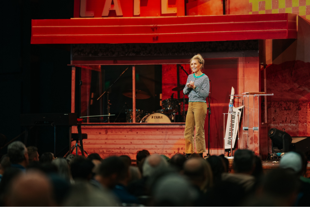 Megan Marshman, Pastor at Arbor Road Church, presenting at the North Coast Leadership conference