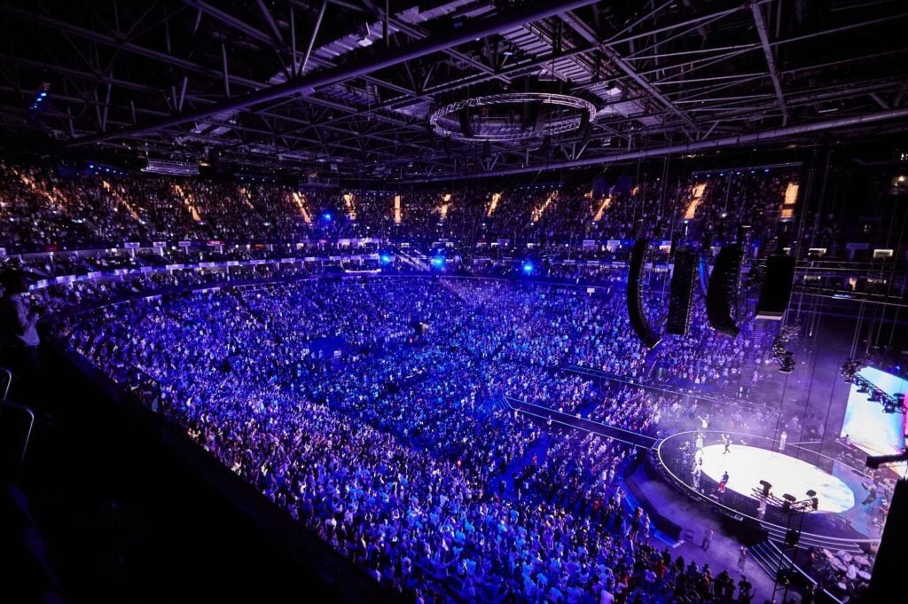 A packed arena for the Hillsong Conference