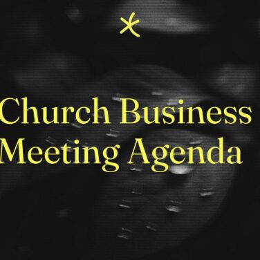 Church business meeting agenda standard editorial post 18932