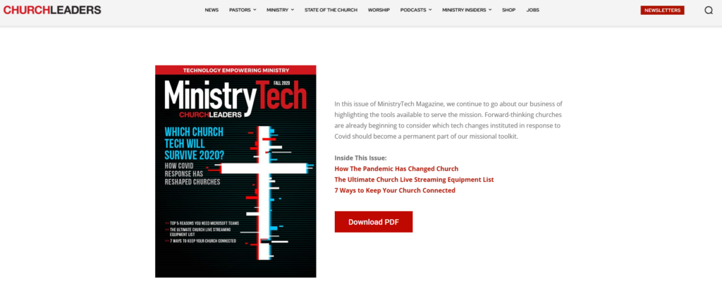MinistryTech church technology magazine